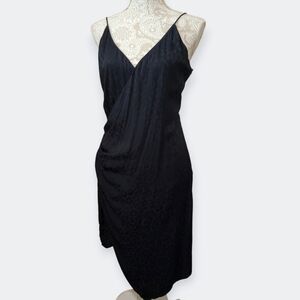 CUSHNIE For Target Black Wrap Asymmetrical Slip Dress Size 8